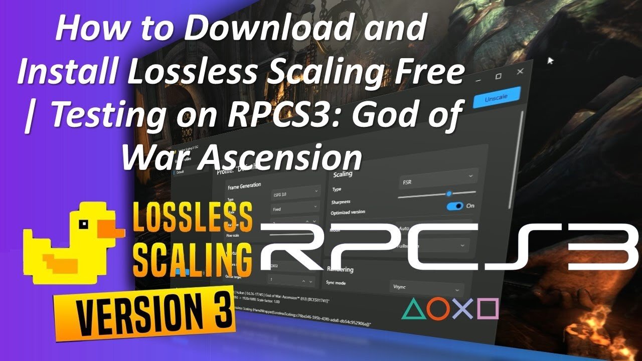 How to Download and Install Lossless Scaling Free | Testing on RPCS3: God of War Ascension