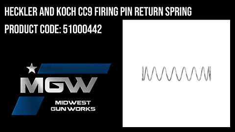 Heckler And Koch CC9 Firing Pin Return Spring - 51000442