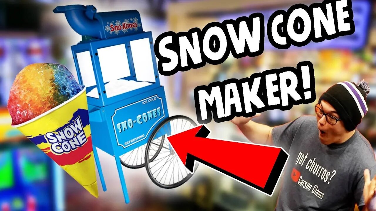 SNOW CONE MAKER WON AT THE ARCADE!