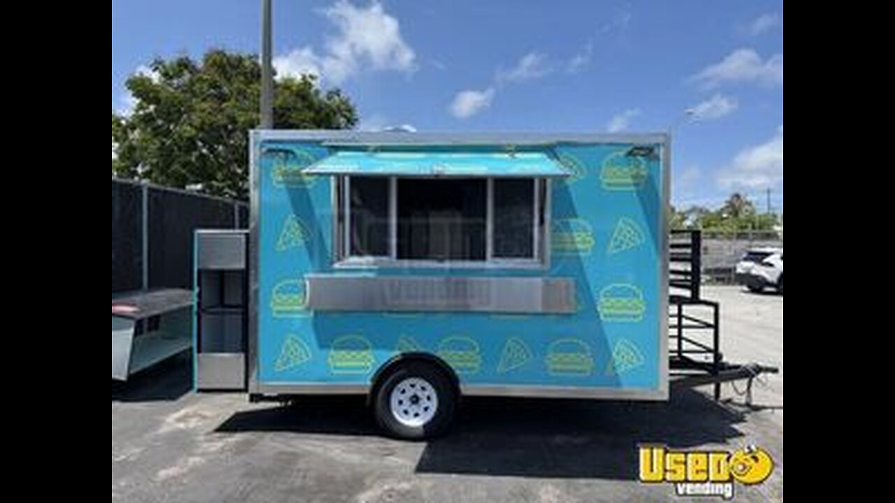 Like New - 2025 7' x 12' Kitchen Food Trailer with Fire Suppression System for Sale in Florida!