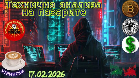 Гемиџија Утринска Live Stream Сесија - Техничка анализа на Пазарите 17.02.2026