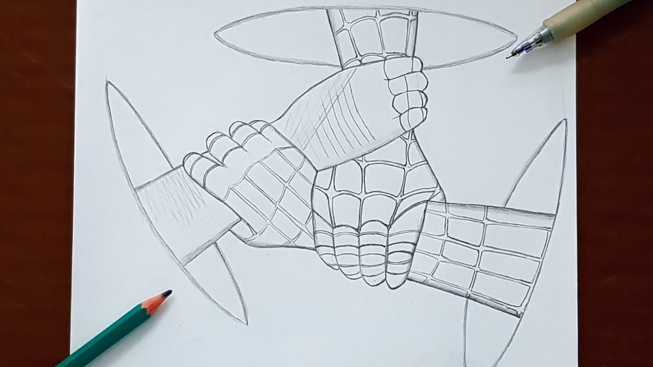 How To Draw Spider-Man No Way Home | spider man from different worlds holding hands : Sketchv
