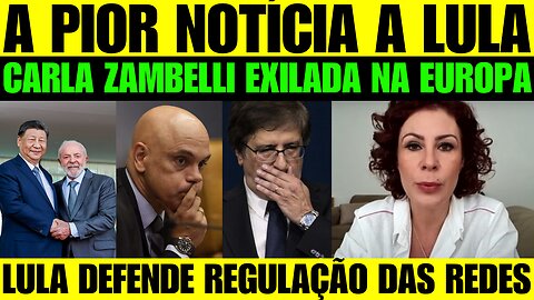 🔥🚨 BOMBA! PGR pede prisão preventiva de Carla Zambelli! Lula defende regulação de redes sociais!