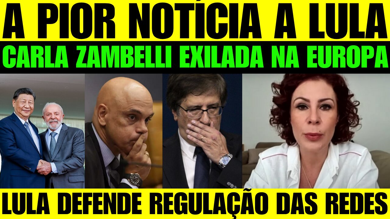 🔥🚨 BOMBA! PGR pede prisão preventiva de Carla Zambelli! Lula defende regulação de redes sociais!