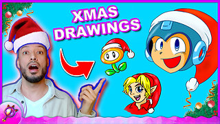 How to Draw Megaman and other Characters with Santa Hats