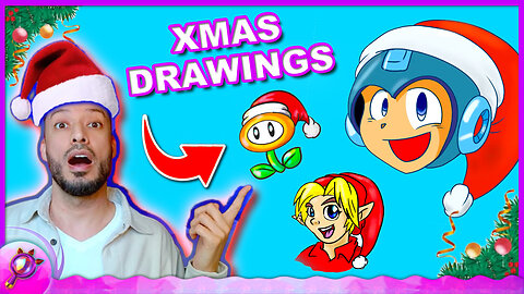 How to Draw Megaman and other Characters with Santa Hats