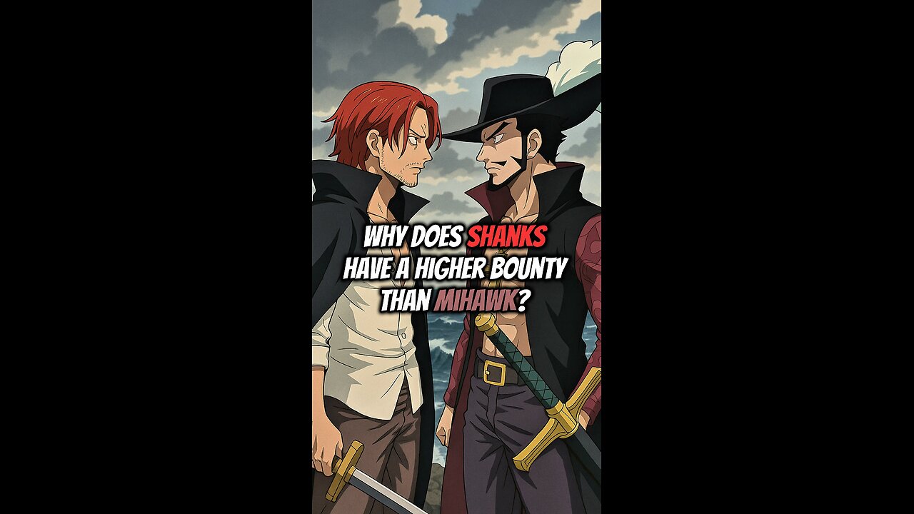 Why Does Shanks Have A Higher Bounty Than Mihawk? #onepiece #eloypiece #equals