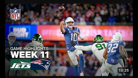 New York Jets vs New England patriots week 11 game highlights