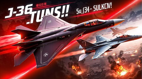 J‑36 Fighter’s Insane Sharp Turn in 5th Test! Russian Su-34 Strikes Back