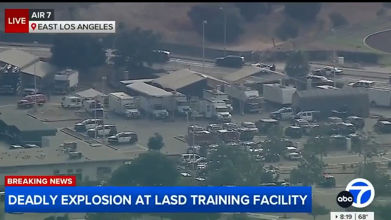 A fatal explosion has just taken place at the LA County Sheriff’s Department training facility.