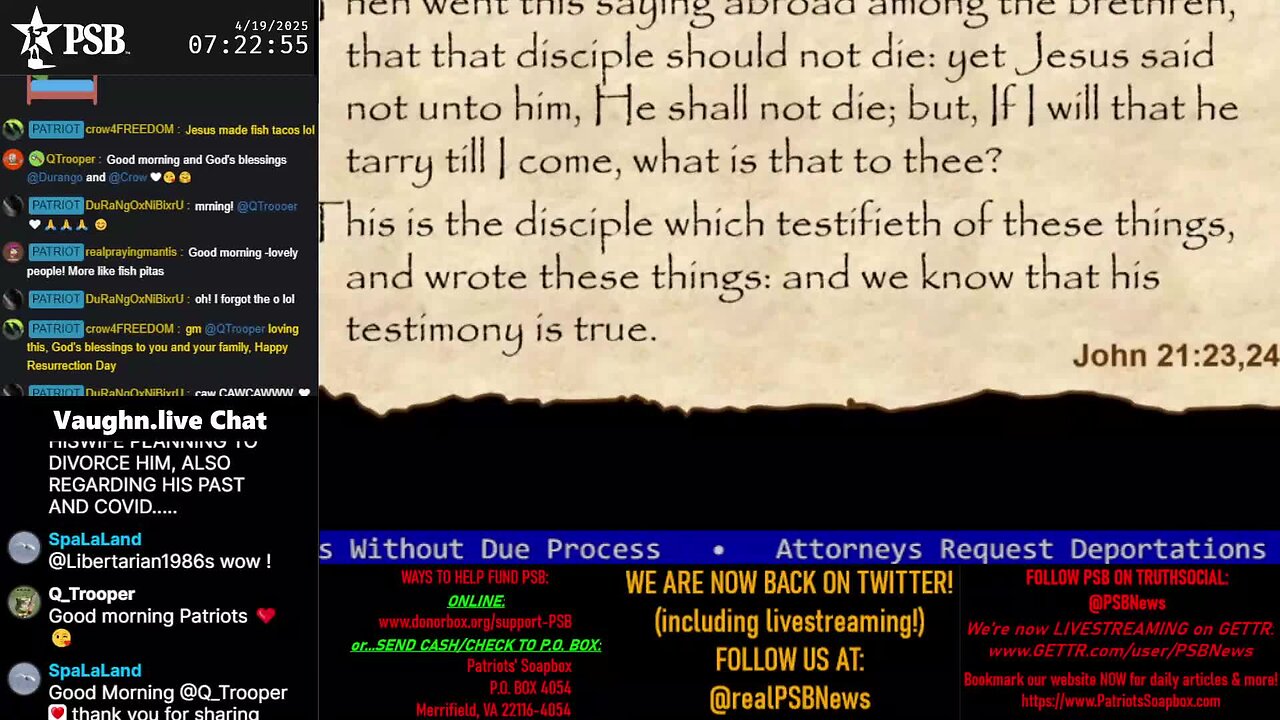 2025-04-19 07:18 EDT - Patriots Rising: with Q Trooper & Majjik
