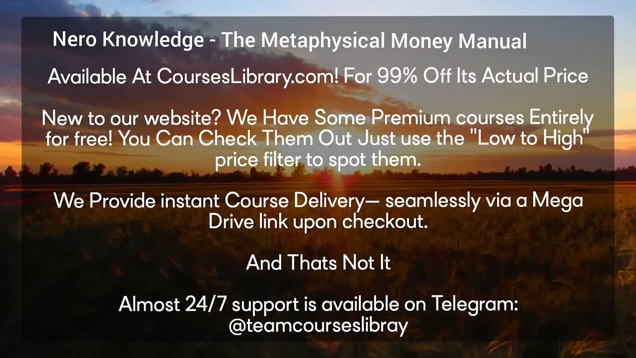 Nero Knowledge - The Metaphysical Money Manual(CoursesLibrary.com)
