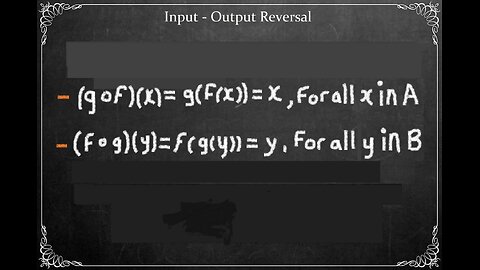 Inverse Function | Characteristics: The Input-Output Reversal Property proof & example....p11