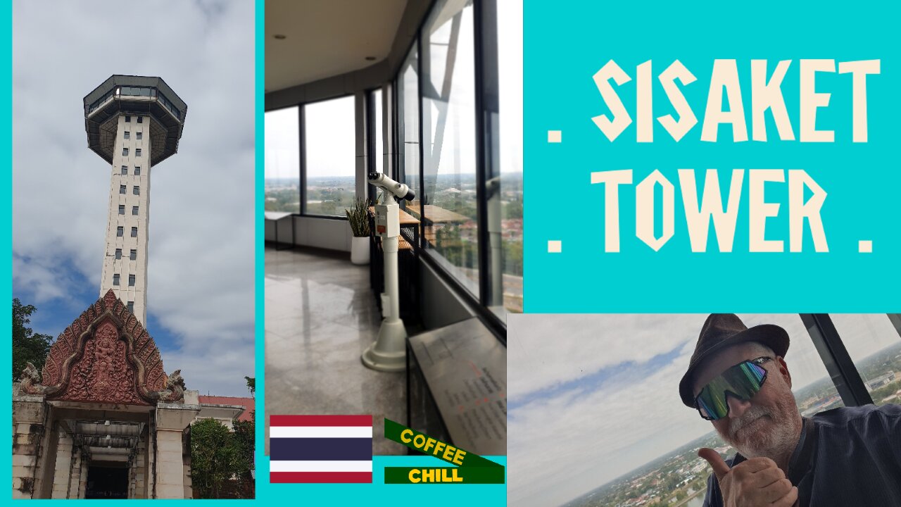 Si Saket Tower - Panoramic Views of the City - Tourist Attraction in Mueang Tai Thailand #isaan TV