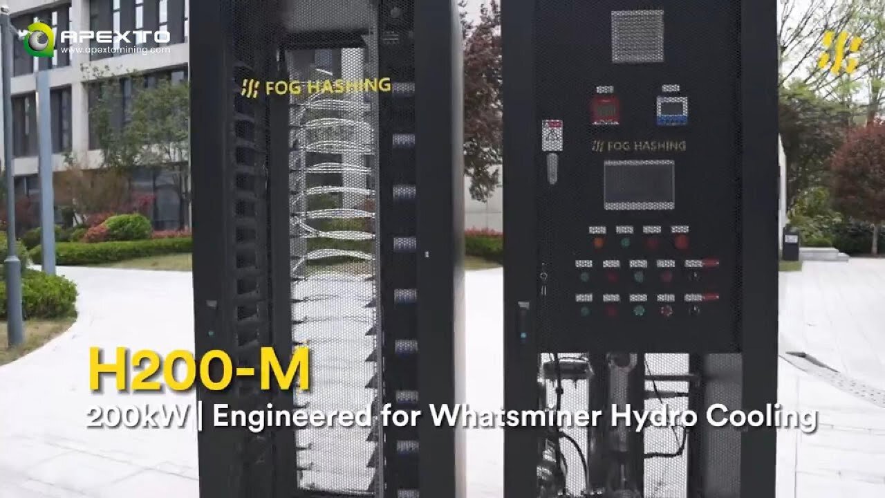 H200-M Hydro Cooling Cabinet - Optimized for 20 Whatsminer M63S Units