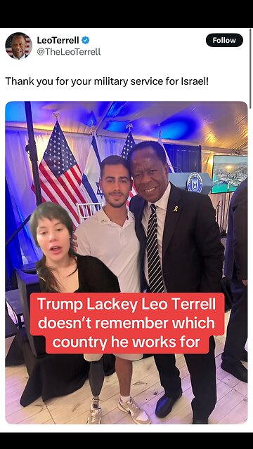 Trump Lackey Leo Terrell Thanking IOF Soldier for “Service”