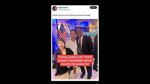 Trump Lackey Leo Terrell Thanking IOF Soldier for “Service”