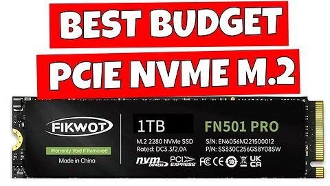 BEST Budget PCIe NVME 1TB M.2 Drive Fikwot FN501 Pro Gen3x4