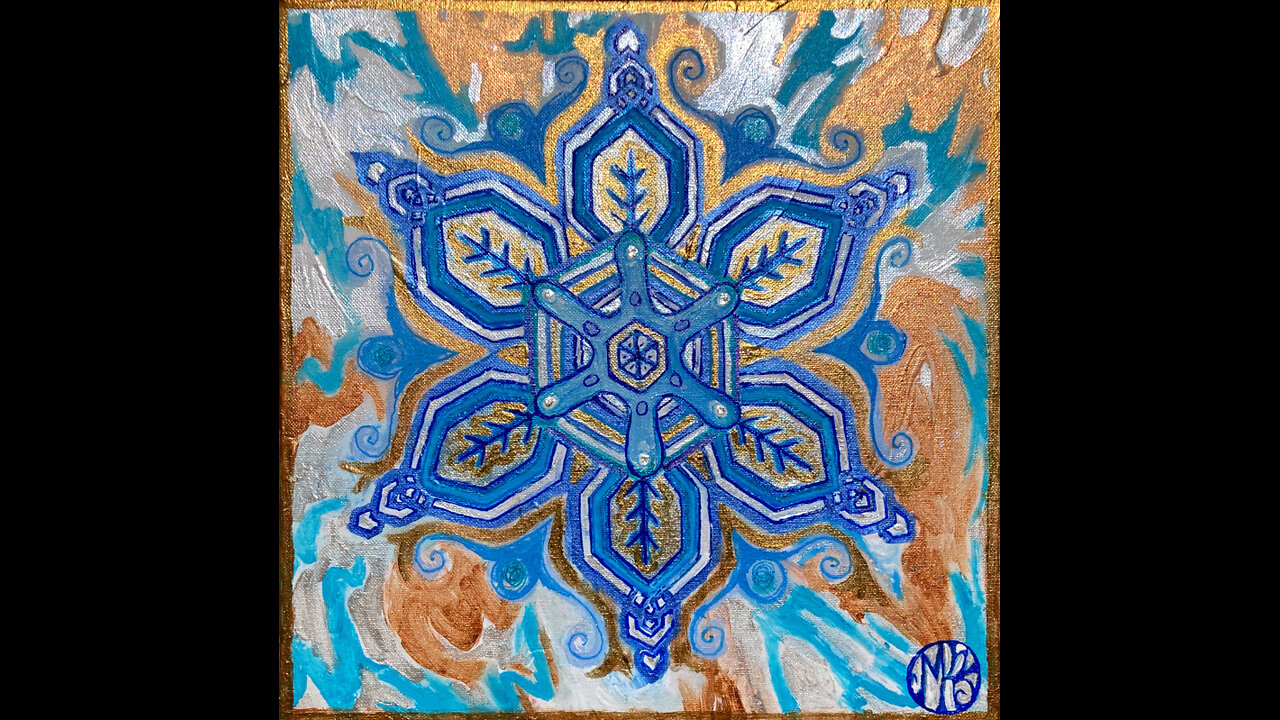 'Snowflake 2' Original Art Painting Timelapse 5-10-25