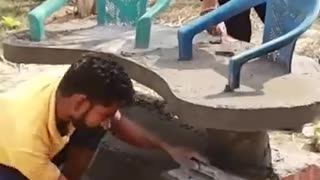 Incredible: Plastic Chair recycle _ Cement Hacks #shorts #diy #viral #youtubesho