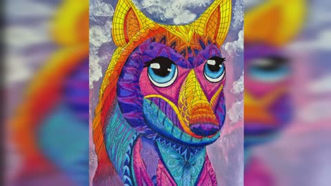 Art Challenge-Lisa Frank Glow Up