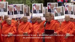 Cambodian Monks Thank President Trump