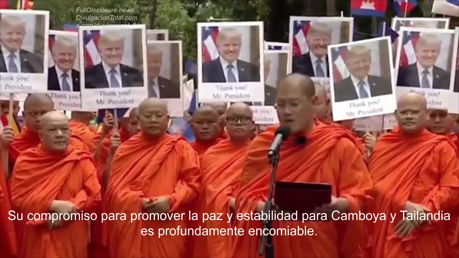 Cambodian Monks Thank President Trump