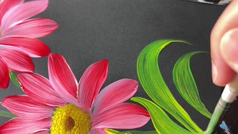 Brush Stroke Flower Painting