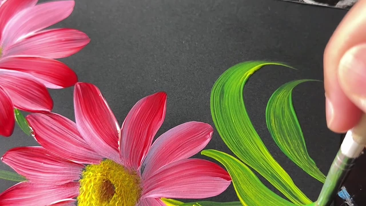 Brush Stroke Flower Painting