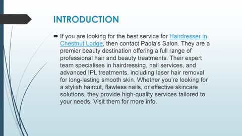 Best Hairdresser in Chestnut Lodge