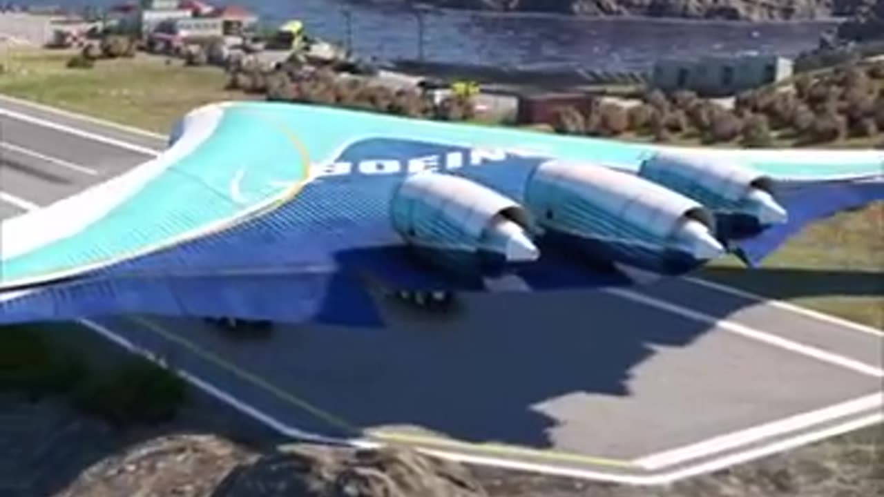 Giant Concept Airplane Takeoff from SABA – The Shortest Runway in the World! 🚀