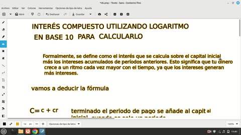 Interes compuesto usando logartimo en base 10