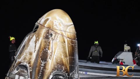 Sick astronaut, rest of crew splash down in Pacific after undocking from ISS