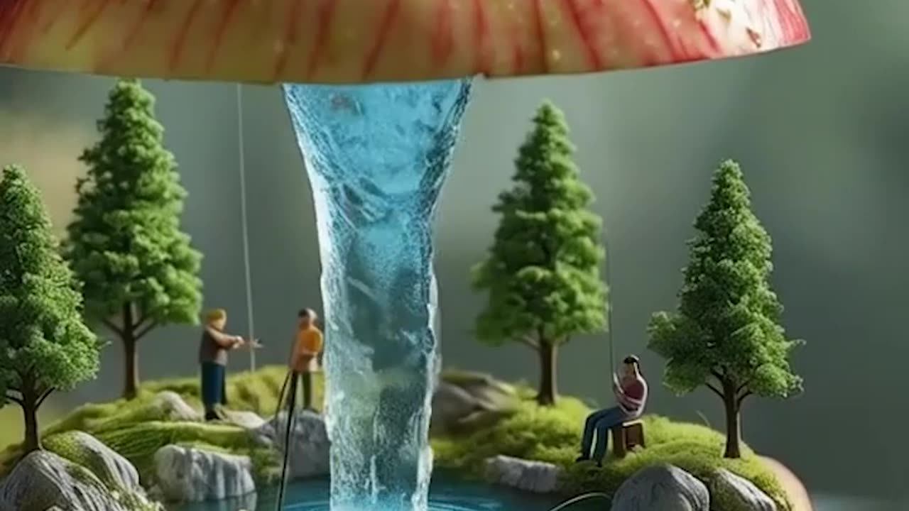 Water flows inside the apple #ai #shortvideo #shorts