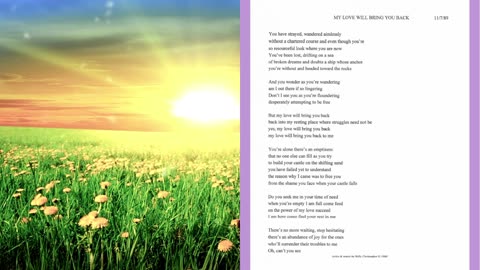 My Love Will Bring You Back, Lyrics from the Heavenly Realms Album