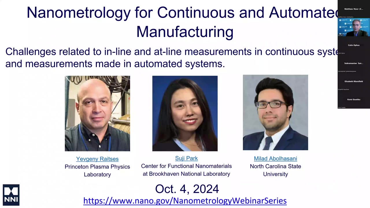 NanoTube - The National Nanotechnology Initiative Nanometrology Involving Big Data, AI, and Modeling. The sixth webinar in the NNI Nanometrology Webinar Series.