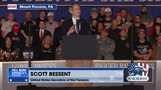 Treasury Secretary Scott Bessent Addresses Crowd Ahead Of President Trump's Economic Speech In Scranton, Pennsylvania