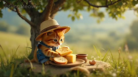 A Day in Tiny Cat_s Farm – Cute Moments and Hard Work_