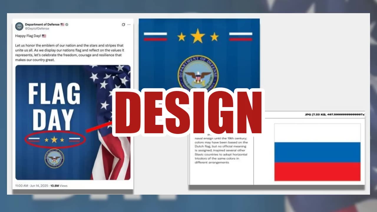 Fact Check: Department of Defense Included A Design Similar To Russian Flag On U.S. Flag Day Graphic