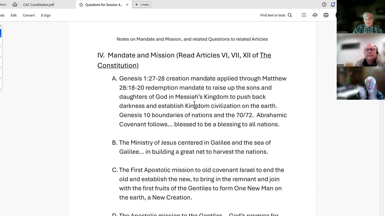 Class Session 4 of AD 810 The Restoration and Reformation of the Church