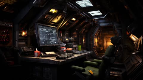Spaceship Crew Cabin Ambient Sci-Fi Ambiance for Sleep, Study, Relaxation
