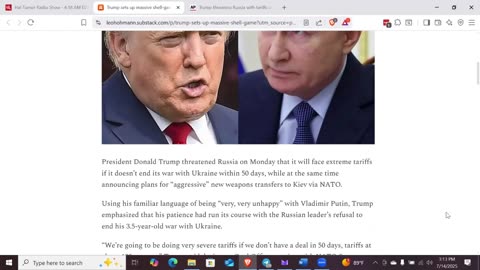 Trump threatens Russia with tariffs and boosts US weapons for Ukraine