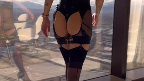 Very sensual windo lingerie shoot