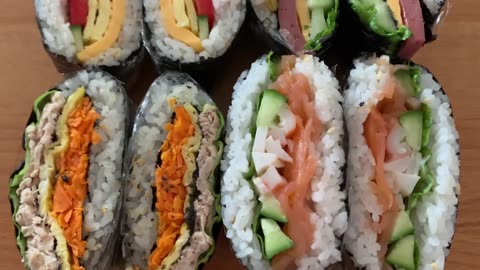 Folded Kimbap (Onigirazu Sushi Sandwich) | Easy Bento Box Lunch Hack