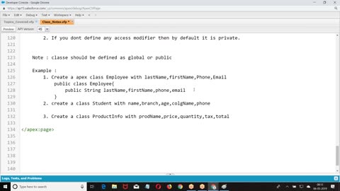 Salesforce Apex Videos-7.Classes
