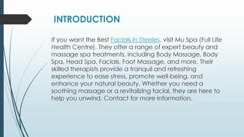 Best Facials in Steeles