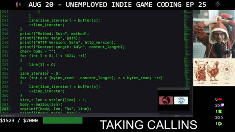 (2) Unemployed so I'm indie game coding until I find some work