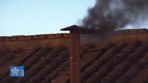 BREAKING: Black smoke seen from the Sistine Chapel.