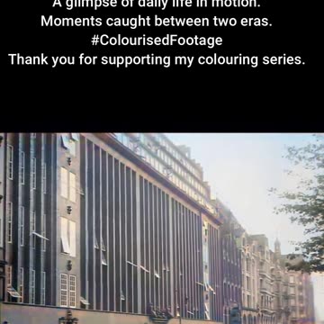 1924 Urban Streets and Architecture Daily Life in the City #ColourisedHistory