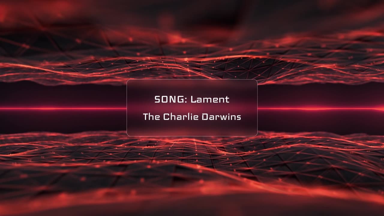The Charlie Darwins - Lament Music Visualizer Pulsing Red 1080p